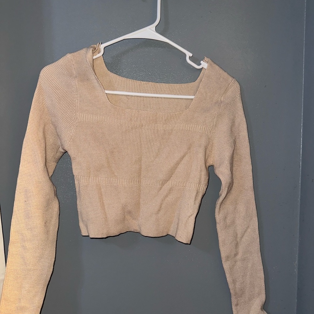 Women's Cream Long Sleeve Top